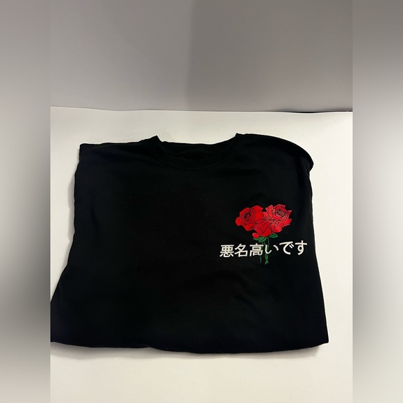 Fresh Laundry: Black Long Sleeve “Don’t Kill My Vibe” w/ Rose - Picture 1 of 4